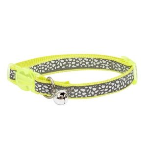 Vibrant Life Polyester Animal Print Fashion Reflective Cat Collar, Green, NWOT